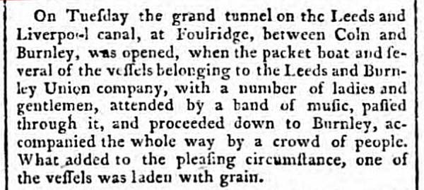 Foulridge 10 May 1796