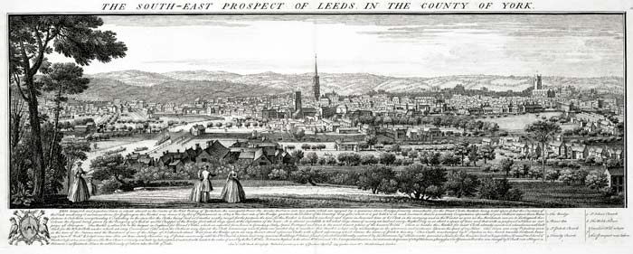 1745 South East Prospect of Leeds in the County of York